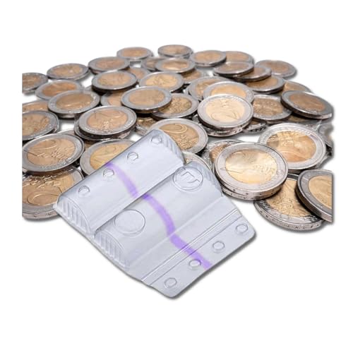 CG94 - Confezione Blister Trasparenti per Monete - Materiale Durevole - Design Pratico con Scomparti
