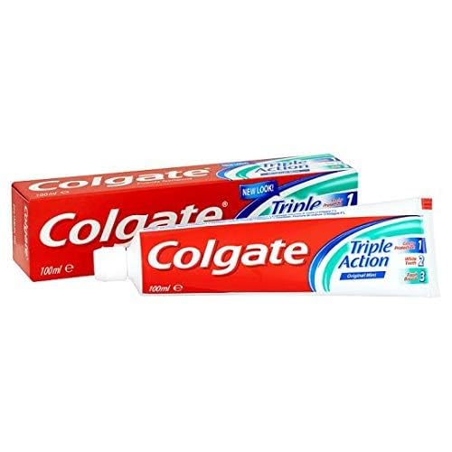 Colgate Tripla azione originale mint fluoruro dentifricio 12 x 100ml
