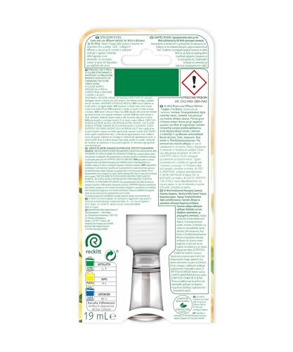 Airwick Ricariche per Diffusore Elettrico di Oli Essenziali, Confezione da 6 ricariche di Profumatore per Ambienti alla Fragranza di Vaniglia e Thè Bianco, Profumatore per Ambienti Elettrico