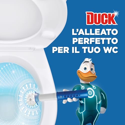 Duck Fresh Discs - Base per Dischi Gel Igienizzanti WC, Fragranza Eucalipto con agenti candeggianti - Confezione da 1 Applicatore e 6 Dischetti