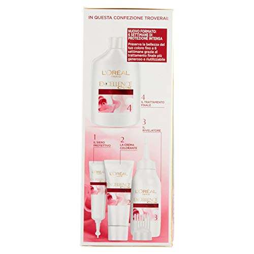 l'Oréal Paris Excellence Crema Colorante Triplo Trattamento Avanzato, 4 Castano - 1 Pacco