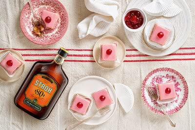 RUM STROH 80 Austria Inlander Rum 70 cl,Original STROH Inländer Rum,essenza di rum per tradizione culinaria e panificatrice austriaca in pasticcini, torte e dessert ed moderni Cocktails