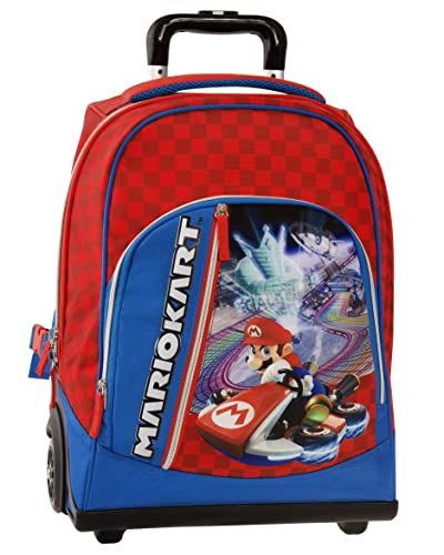 Franco Cosimo Panini MARIOKART Zaino Organizzato Trolley Premium New, rosso