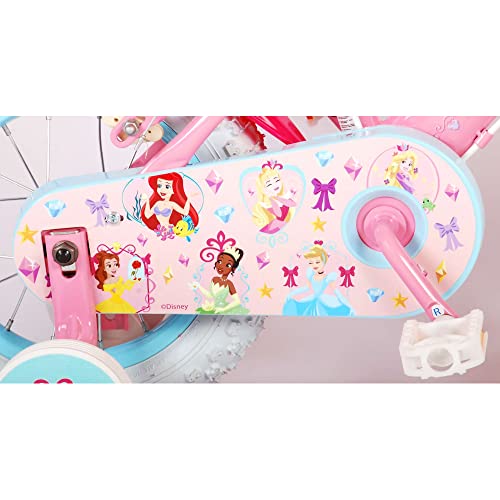 Bicicletta per bambini, Principesse, Disney, bici con rotelle, 12" 14" e 16", bambini dai 3 ai 6 anni