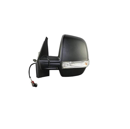 SPECCHIO RETROVISORE SINISTRO MECCANICO NERO CON FANALINO PER DOBLO 2010> MODELLO CARGO