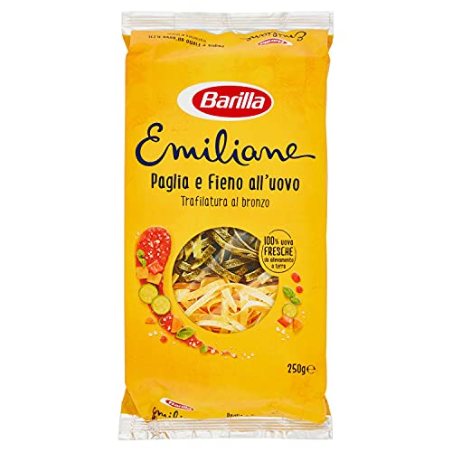 Barilla Pasta all' Uovo Le Emiliane Paglia e Fieno, 250g