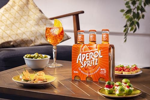 Aperol Spritz - Aperitivo Alcolico Pronto da Bere, 3 Bottigliette x 20 cl, 9% Vol