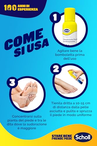 Scholl ExpertCare, Deodorante Piedi Spray con Tecnologia Attiva