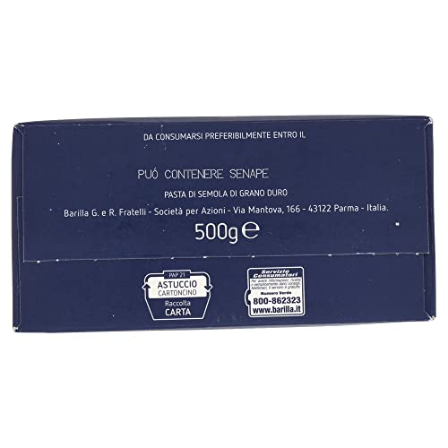 Barilla Pasta Mini Pipe Rigate Piccolini, Pasta Corta di Semola di Grano Duro 100% Italiano, 500 gr