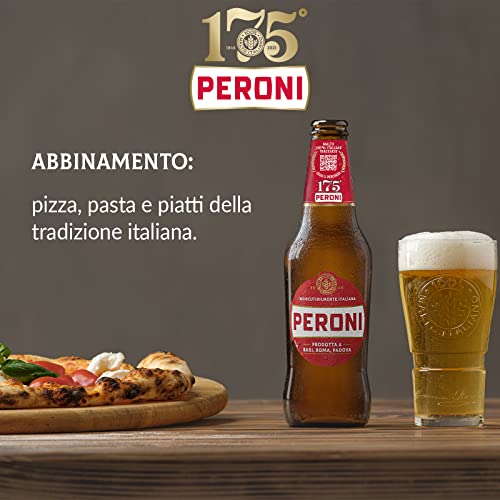 Peroni Birra Limited Edition, Cassa Birra con 15 Birre in Bottiglia da 66 cl, 9.90 L, Birra Lager con Malto 100% Italiano, Gusto Moderatamente Amaro, Gradazione Alcolica 4.7% Vol