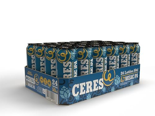 Ceres Mosaic Ipa - Birra Indian Pale Ale, Gradazione Alcolica 5,7°C, Gusto Intenso ed Armonioso, Piacevolmente Amara