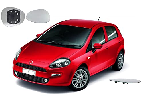 CG94 Vetro Specchio Più Piastra Retrovisore Compatibile Grande Punto 2005, Grande Punto EVO 2009, 500 dal 2007