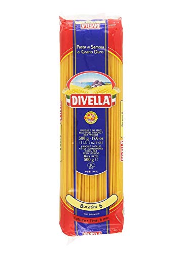 DIVELLA PASTA DI SEMOLA DI GRANO DURO BUCATINI 6 GR 500 X 36