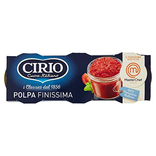 Cirio Polpa Fine - 8 confezioni da 3 pezzi da 400 g [24 pezzi, 9600 g]