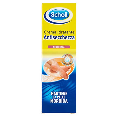 Scholl Crema Idratante Antisecchezza, Crema Piedi con Leggera Azione Esfoliante per Pelle Secca e Dura, Rapido Assorbimento ed Effetto Duraturo, 75 ml
