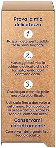 NIVEA NATURALLY CLEAN Scrub Viso Solido Pulizia Profonda 75 g, Peeling viso 100% naturale con Carbone Attivo e Acido Citrico, Scrub detergente viso con formula vegana