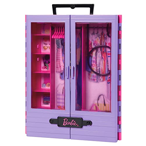 Barbie- Armadio dei Sogni Playset con bambola bionda, largo più di 60cm, 30+outfit e accessori, Giocattolo per Bambini 3+Anni,HGX57
