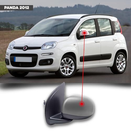 CG94 - Specchietto Retrovisore Elett. Termico Compatibile per Auto PANDA - Calotta da verniciare - 5 PIN