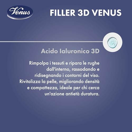 Venus Filler Venus 3D Crema Antietà Volumizzante con Acido Ialuronico Tridimensionale, 50ml