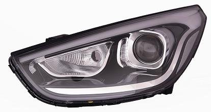 CG94 PROIETTORE HIR2-PY21W PRED. PER REG. ELETT. [Lato SX] PARABOLA NERA - C/LUCE DI POSIZIONE A LED Per Auto: IX35