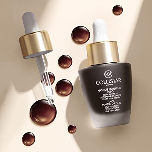 Collistar Gocce Magiche für das Gesicht, Selbstbräunungskonzentrat mit ultraschneller Wirkung, intensive, natürliche und strahlende Bräune in weniger als einer Stunde, ohne Flecken, 30 ml (1er Pack)