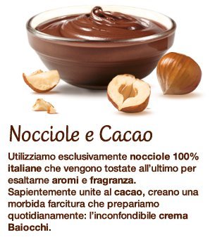 Mulino Bianco: Biscotti "i Baiocchi" con crema di nocciola e cacao - 260 g - Confezione da 4 [ Italian Import ]