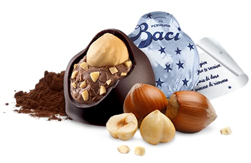Baci Perugina Classico Cioccolatini Fondente Luisa con Gianduia Nocciola, 125g