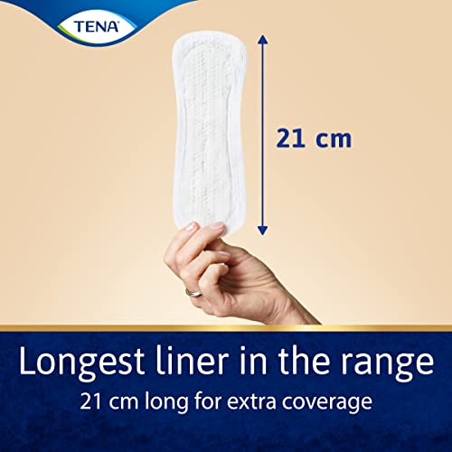 Tena Lights Long Liner, 80 fodere per incontinenza (4 x 20 confezioni) per donne con pelle sensibile, fodera traspirante e inodore, per debolezza della vescica leggera e incontinenza