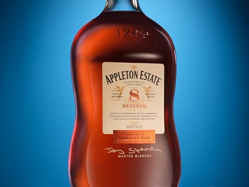 Appleton Estate - 8 anni Riserva: Rum Giamaicano Invecchiato Minimo 8 Anni Con Note di Melassa, Miele e Nocciole, 43% Vol, Bottiglia in Vetro da 70 cl