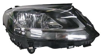 FARO H7-H7 C/MOT. ELETTRICO C/LUCE DIURNA LED PARABOLA NERA MERC. CLASSE C W205 - >02/'14 - DX
