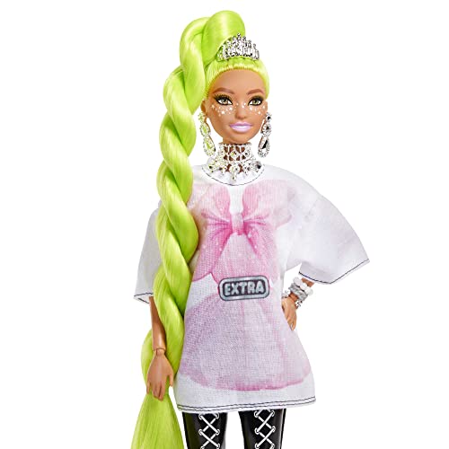 Barbie Extra Doll #11 in Oversized Tee & Leggings with Pet, for Kids 3 Years Old & Up