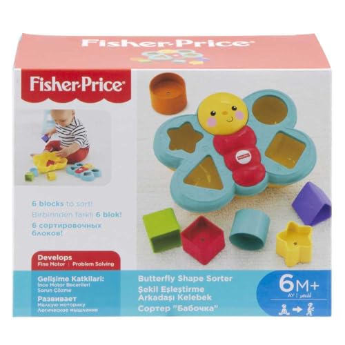 Fisher-Price Farfalla Cercaforme, Giocattolo per Bambini 6+ Mesi, BLT38