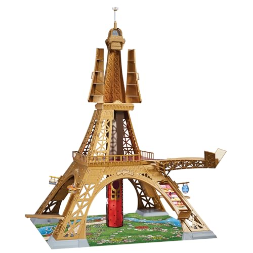Bandai - Miraculous - Playset Deluxe Paris - Grande Monumento da Gioco 1,20m - Torre con 40 Accessori, Piani, Negozi, Teleferica, Bambole non incluse - Giocattolo per Bambini dai 4 Anni in su - P50659