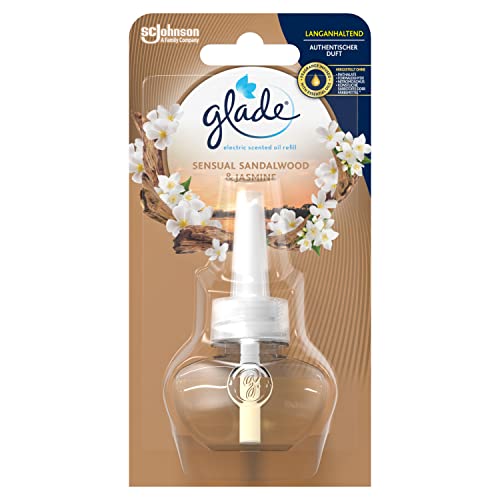 Glade (Brise) Electric Scented Oil ricarica per ambienti con olio profumato, sensual Sandalwood e gelsomino, confezione da 3 (3 x 20 ml)