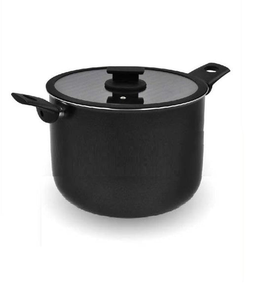 Pentola Antiaderente Vulcano con Coperchio in Vetro 24 cm Accademia Mugnano