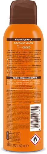 Bilboa, BOV Solare Coconut Glow SPF 30, Crema Solare Spray con Olio di Cocco e Vitamina E, Leggera sulla Pelle, Protezione Solare Resistente all'Acqua, 150 ml