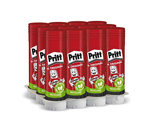 Pritt Colla Stick 25 x 11g, colla per bambini sicura e affidabile, colla Pritt per lavoretti e fai da te, con una tenuta forte per uso scuola e ufficio, 25 stick x 11g