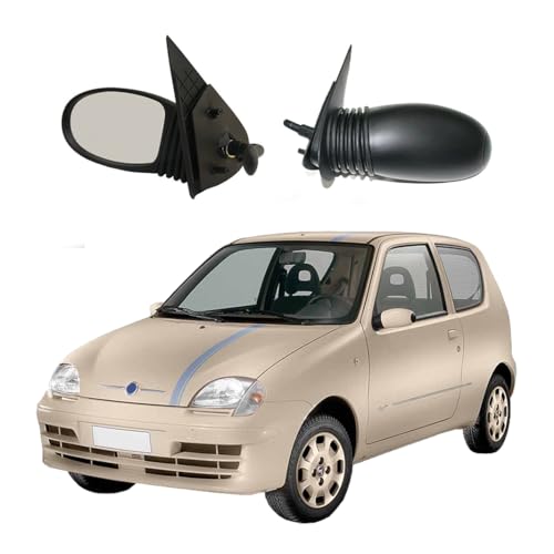 CG94 Specchietto Retrovisore Esterno - Completo con Specchio - Meccanico - FI-AT 600 - Dal 1998 - Nero