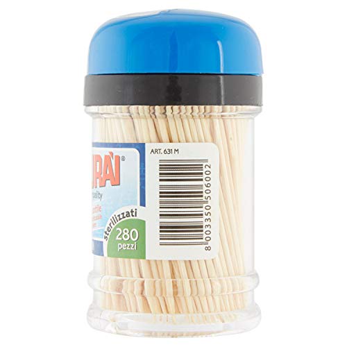 Samurai Stuzzicadenti in Bambu' in Dispenser, 280 Pezzi