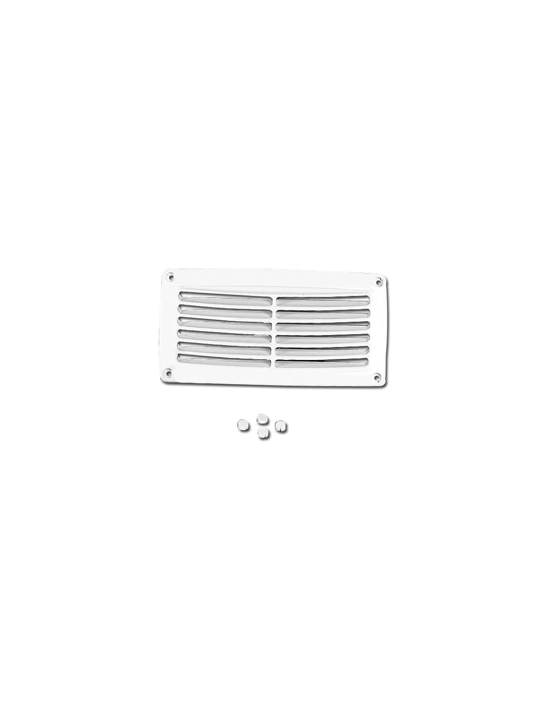 Grille d'aération rectangulaire, 20,6X10,6cm, couleur blanche