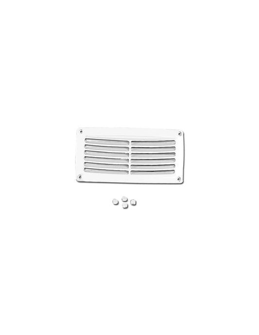 Grille d'aération rectangulaire, 20,6X10,6cm, couleur blanche