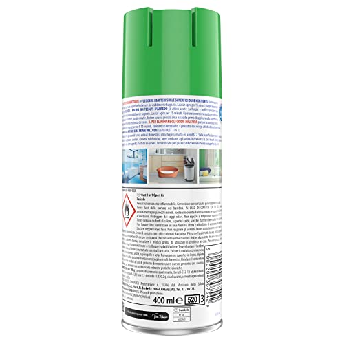 Oust 3 in 1 Spray Elimina Odori Disinfettante per Tessuti d'Arredo e Superfici, Uccide il 99,9% dei Batteri, 1 Confezione da 400ml