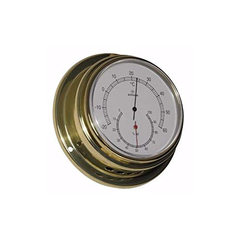 ALTITUDE Thermometre / Hygrometre marin - Laiton - ø 127 mm