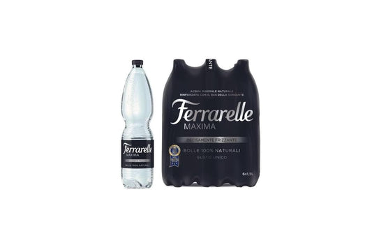 Ferrarelle Maxima Acqua Minerale Naturale Frizzante, Confezione da 36 Bottiglie, 1,5 L (36 Bottiglie)