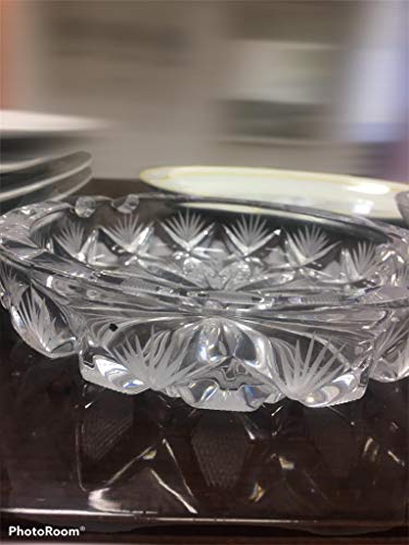 Posacenere in Cristallo - Decorazione Elegante e Raffinata - Cristallo in Forma Tonda