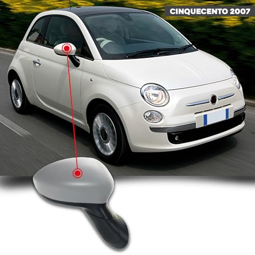 CG94 - Specchietto Retrovisore Elett. Term. - Compatibile per Auto F. 500 - Calotta da Verniciare - Con Sonda