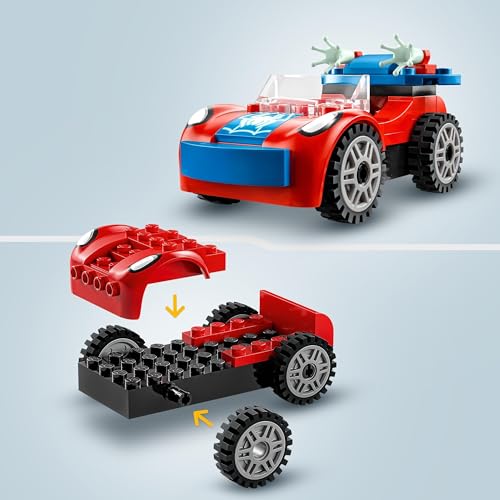 LEGO 10789 Marvel L’Auto di Spider-Man e Doc Ock, Giocattolo di Spidey e i Suoi Fantastici Amici, Giochi per Bambini dai 4 Anni con Mattoncini Fosforescenti