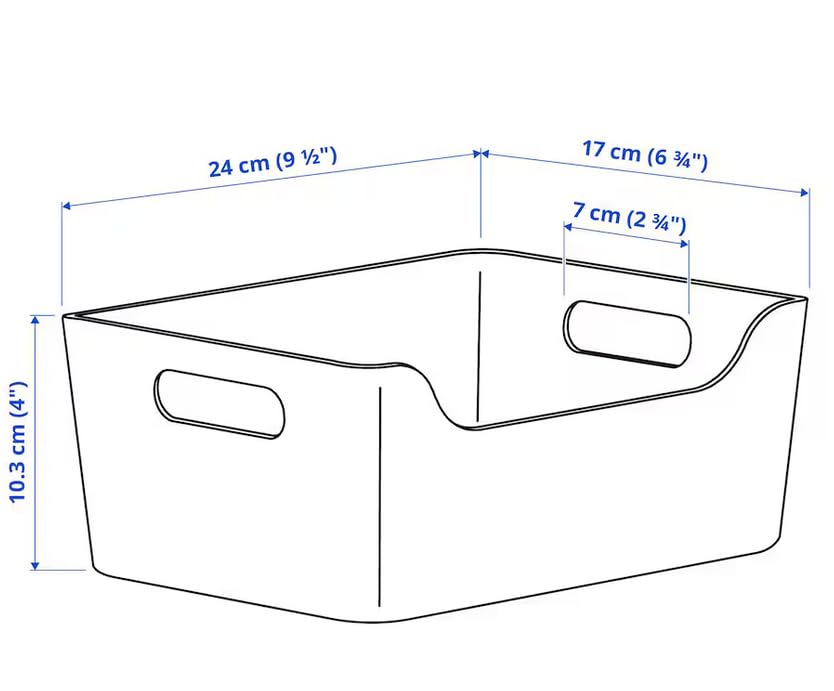 IKEA Scatola di immagazzinaggio UPPDATERA 24 x 17 cm, colore bianco