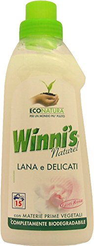 16 x WINNI'S Mani&Lavatrice Liquido Lana Fiori di Rosa 15 Lavaggi 750 ML