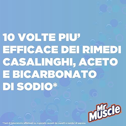 Mr Muscle Sciogli Capelli, Stura Lavandini e Scarichi, Disgorgante, Forte per Capelli e Peli di Animali, Sicuro per i Tubi - Formato scorta da 6 pezzi da 500ml